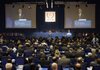 Mohamed El-Baradei, head of the International Atomic Energy Agency, speaks Monday at the agency's conference in Vienna, Austria.