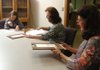 Local residents Bernice Harner, from right, Elizabeth Ashworth and Laura Williams vote early on Fayetteville's proposed millage increase Monday at the Washington County Courthouse in Fayetteville. Residents in the Fayetteville School District will decide the millage vote at polling places today.