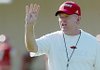 Bobby Petrino at a recent practice.