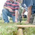<b>Replica work</b>
David Farr, left, and Gary Wellesley with Veterans of Foreign Wars Post 3031 in...
