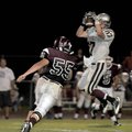 Siloam Springs junior receiver Greg Frabotta came down with a catch in front of Gentry junior lineba...