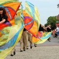 The Bentonville High School Tigers Marching Band paraded south on Main
Street during the Benton Cou...