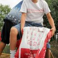 Grace Hill Elementary School fifth grader Elias Vazquez, 10, helped, along with other volunteers, bu...