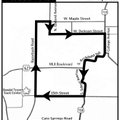 Travel route for the Parade of Power