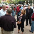 <b>Shining again</b>
Keep Arkansas Beautiful Executive Director Robert Phelps, left, talks with Fay...
