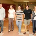 The Bentonville High School National Merit Semifinalists gathered for a photograph on the second flo...