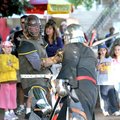 <b>Oktoberfest</b>
Mike Jackson, left, and Bill Wilks gave a demonstration of Knights fighting duri...