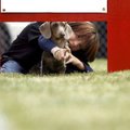 Louis Siemens, 11, of Bella Vista gives his grandmother's dachshund Ozzie direction from the startin...