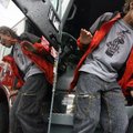 Truck tour 
Micawber Etienne, 7, of Rogers jumps out of the driver's seat of a Rogers Fire Departme...