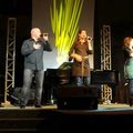 The two Christian music groups Selah and Avalon shared the stage during the opening of their concert...