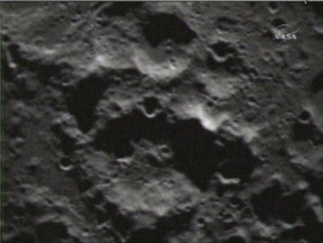 this-image-provided-by-nasa-shows-an-image-taken-shortly-after-the-centaur-rocket-impacted-the-moon-taken-from-the-lunar-crater-observation-and-sensing-satellite-friday-morning-oct-9-2009