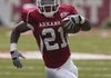Studying footage from his past runs paid off for Arkansas running back Michael Smith, who ran for 145 yards on 18 carries against Auburn on Saturday.