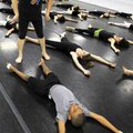 Michelle Manzanales with the Luna Negra Dance Theater gave Elijah Lancaster of Bentonville some poin...