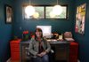 Trisha Logan in her personal space, her home office, in her house in Fayetteville