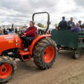Bentonville Kiwanis volunteer Waltina Hanna towed trailers full of shoppers back and forth from the ...