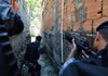 Police patrol in Morro do Adeus slum in Rio de Janeiro, Brazil, on Sunday.