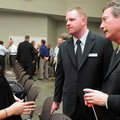 Superintendent Gary Compton, right, and Steve Potts, executive director of human resources for the B...
