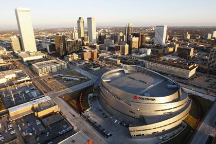 the-bok-center-is-seen-in-the-foreground-in-this-photo-of-downtown-tulsa