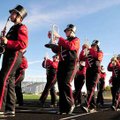 The Pea Ridge High School Marching Band performed Tuesday at Mountie Stadium in Rogers during the Ar...