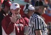 Arkansas coach Bobby Petrino disputes an officials call during the Razorbacks game against Florida.