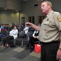 Steve Chyrchel with Hobbs State Park-Conservation Area led a lecture on Peter Van Winkle during a No...
