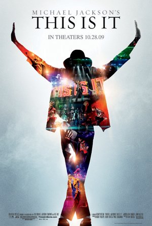 The movie poster for the documentary on Michael Jackson, This Is It.
