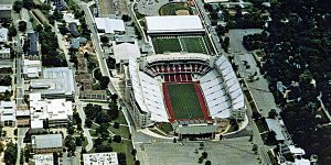Razorback stadium and the surrounding athletic facilities are seen in this aerial photograph from 2007.
