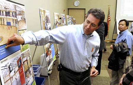 Todd Frank votes with a ...