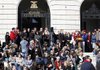 Supporters of same-sex marriage meet on the steps of City Hall on
Wednesday in Portland, Maine.