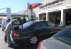 Stephen Johnson shows Martin O. Maize Jr. a Mercedes. 