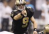 New Orleans Saints quarterback Drew Brees threw for 330 yards and a touchdown in the Saints’ 30-20 victory over the Carolina Panthers on Sunday in New Orleans.