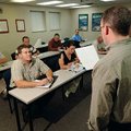 Springdale Detective Mark Smith conducts a training class for rookies Monday at the Springdale polic...