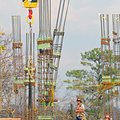 Work continues Tuesday at the parking deck under construction on Garland Avenue on the University of...