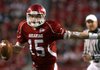 Arkansas quarterback Ryan Mallett runs against Eastern Michigan.
