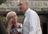 Bonnie Wilbanks wipes a tear Tuesday as she and John Foreman, president of the DeWitt School Board, discuss the Arkansas Board of Education’s decision to reject a new charter school in Gillett.