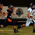 Fayetteville senior Michael Heintzman outruns the Rogers Heritage defense to score a touchdown Frida...