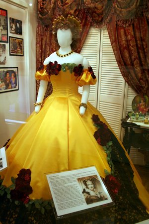 The Road to Tara Museum has a replica of the golden satin ball gown worn by Scarlet O’Hara. 
