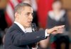 President Barack Obama speaks at a town-hall-style meeting with university students in Shanghai on Monday.