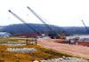 The regional wastewater treatment plant project, seen Friday in Highfill, remains under construction with plans to come online next year.