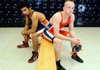 Rogers Heritage seniors Ty Roderique, left, and Casey Dye were both chosen to be on the Arkansas national wrestling team.
