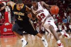 Julysses Nobles (23) and the Arkansas Razorbacks, who needed overtime Friday to beat Appalachian State 81-72, host Morgan State today, an opponent Coach John Pelphrey is certain his team won’t overlook.