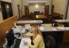 Annette Jarnagan, customer service representative at the Fayetteville water department, works Tuesday in the recently remodeled portion of City Hall. Fayetteville city services such as human resources or parking have been placed on the first floor of City Hall. The remodel is designed improve circulation and cluster resident services in one location.