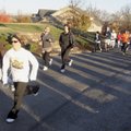 Runners begin the Turkey Trot and Strut on Thursday at Pinnacle Country Club in Rogers. Participants...