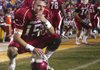 Arkansas quarterback Ryan Mallett reacts on the sidelines after the Razorbacks' 33-30 loss to LSU in overtime on Saturday.