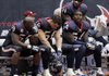 Houston defenders DeMeco Ryans (59), Brian Cushing (56), Zac Diles (54) and Bernard Pollard shut down Indianapolis in the first half, only to see the Colts score 28 second-half points to beat the Texans 35-27 in Houston on Sunday.