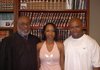 This June 2004 photo provided by the Pulaski County Circuit Court shows Maurice Clemmons, right, Nicole Smith, center and Judge Marion Humphrey after the couple was married. 
