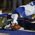 Shiloh Christian’s Kiehl Frazier crosses the goal line for a first-quarter touchdown against Bald Kn...