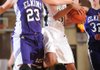 West Fork sophomore forward Melissa Jones, center, pulls down a rebound as Elkins senior forward Maddi Grube, left, and junior forward Taylor Fennell reach for the ball in the closing seconds of overtime in the Lady Tigers’ 49-48 win Friday in the Bi-County Tournament in the Tiger Dome in West Fork.