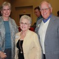 NWACC Foundation Board member DeAnne Witherspoon, from left, talks with Bonnie and Arkansas Higher E...