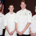 Culinary Arts and Hospitality Management  students Sebastian Miller, from left, and Ruth Pahmiyer ge...